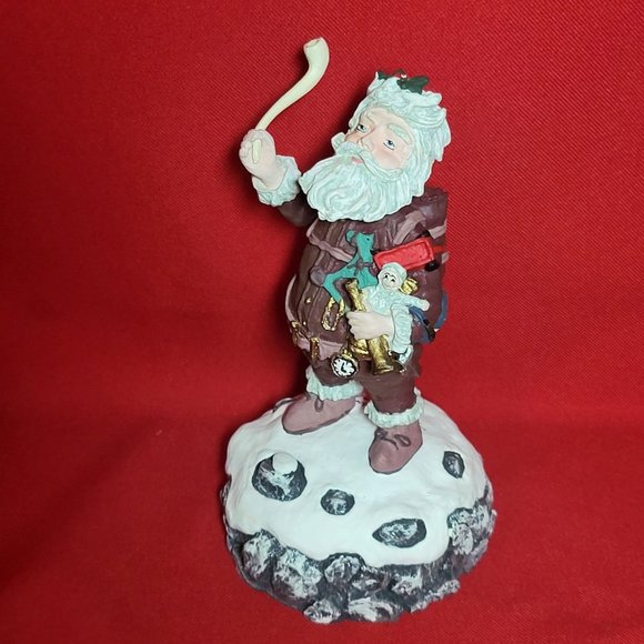 Vintage Max E Duncan Musical Santa Claus Figurine Signed - Picture 9 of 12
